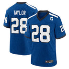 Johmsee IN.Colts #28 Jonathan Taylor Player Royal Alternate Indiana Nights Home Game Stitched Jerseys
