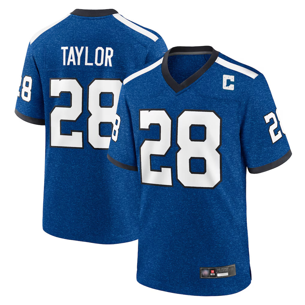 Johmsee IN.Colts #28 Jonathan Taylor Player Royal Alternate Indiana Nights Home Game Stitched Jerseys