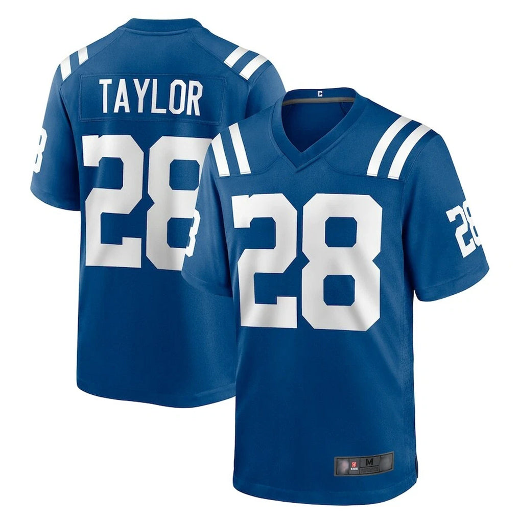 Johmsee IN.Colts #28 Jonathan Taylor Player Royal Home Game Stitched Jerseys