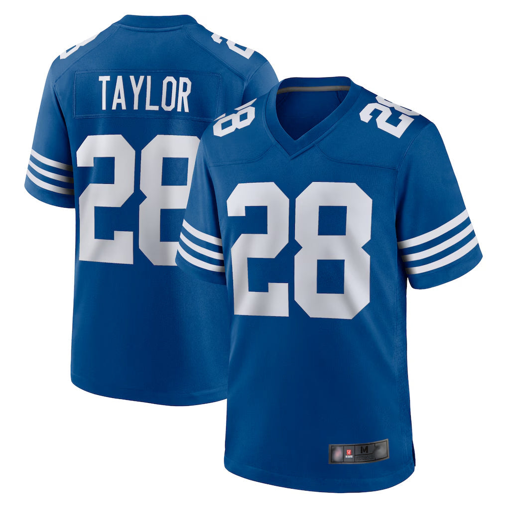 Johmsee IN.Colts #28 Jonathan Taylor Player Royal Limited Home Game Stitched Jerseys