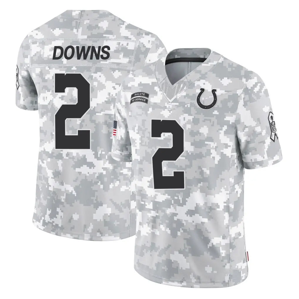 Johmsee IN.Colts #2 Josh Downs Player Arctic Camo Salute To Service Limited Game Stitched Jerseys