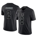 Johmsee IN.Colts #2 Josh Downs Player Black Reflective Limited Game Stitched Jerseys