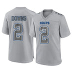 Johmsee IN.Colts #2 Josh Downs Player Gray Atmosphere Fashion Home Game Stitched Jerseys