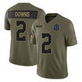 Johmsee IN.Colts #2 Josh Downs Player Olive 2025 Salute To Service Limited Game Stitched Jerseys
