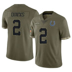 Johmsee IN.Colts #2 Josh Downs Player Olive Salute To Service Limited Stitched Jerseys