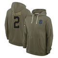 Johmsee IN.Colts #2 Josh Downs Player Olive Salute to Service Pullover Hoodies Limited Stitched Jerseys