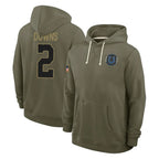 Johmsee IN.Colts #2 Josh Downs Player Olive Salute to Service Pullover Hoodies Limited Stitched Jerseys