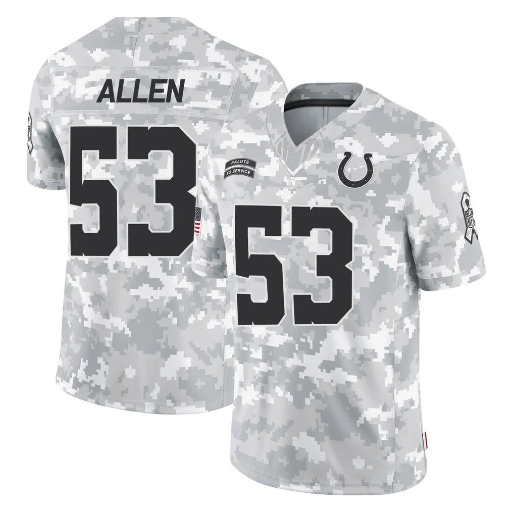 Johmsee IN.Colts #53 CJ Allen Player Arctic Camo Salute To Service Limited Game Stitched Jerseys