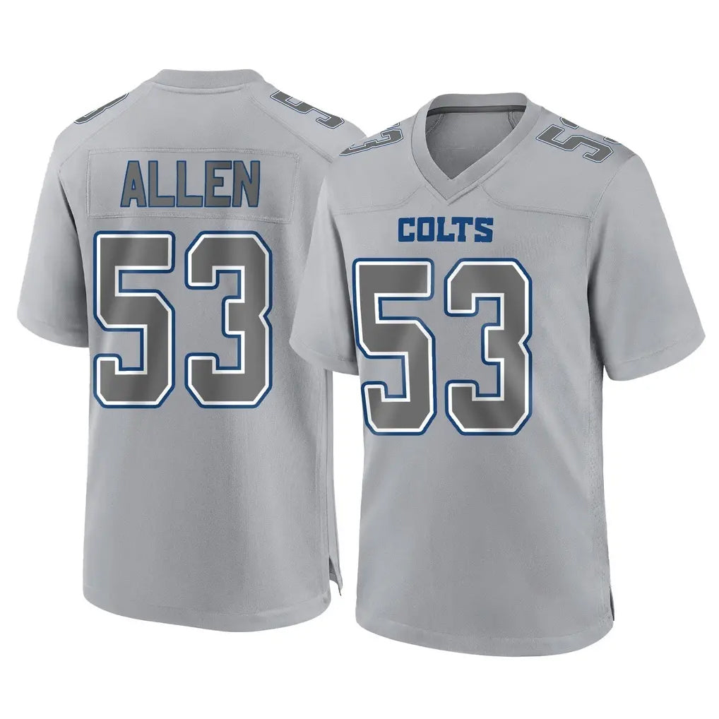 Johmsee IN.Colts #53 CJ Allen Player Gray Atmosphere Fashion Home Game Stitched Jerseys