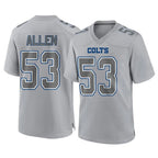Johmsee IN.Colts #53 CJ Allen Player Gray Atmosphere Fashion Home Game Stitched Jerseys