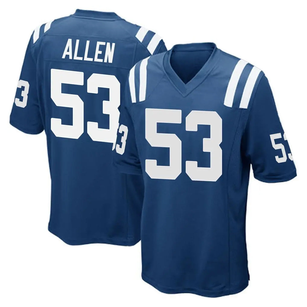 Johmsee IN.Colts #53 CJ Allen Player Royal Home Game Stitched Jerseys