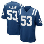 Johmsee IN.Colts #53 CJ Allen Player Royal Home Game Stitched Jerseys