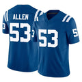 Johmsee IN.Colts #53 CJ Allen Player Royal Limited Vapor F.U.S.E. Home Game Stitched Jerseys