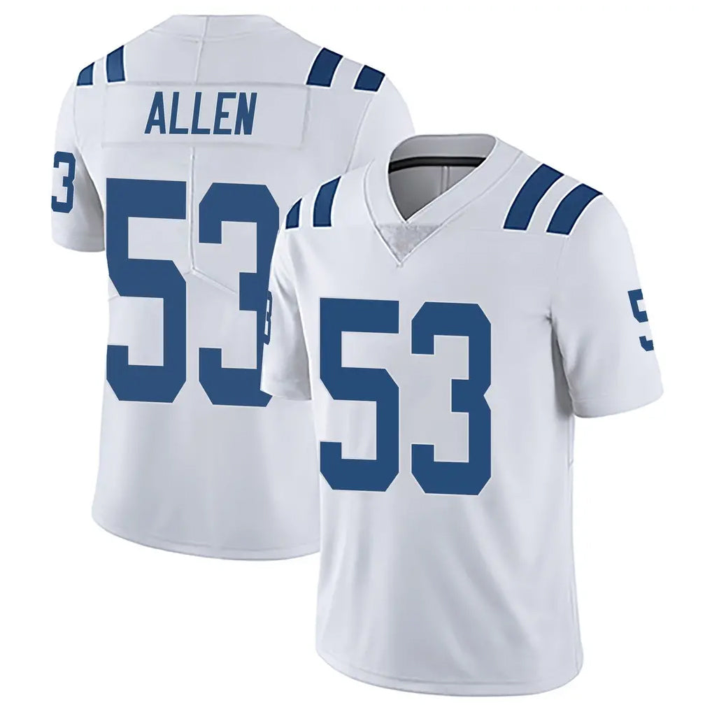 Johmsee IN.Colts #53 CJ Allen Player White Limited Vapor Untouchable Home Game Stitched Jerseys