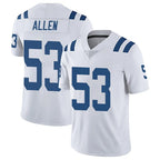Johmsee IN.Colts #53 CJ Allen Player White Limited Vapor Untouchable Home Game Stitched Jerseys