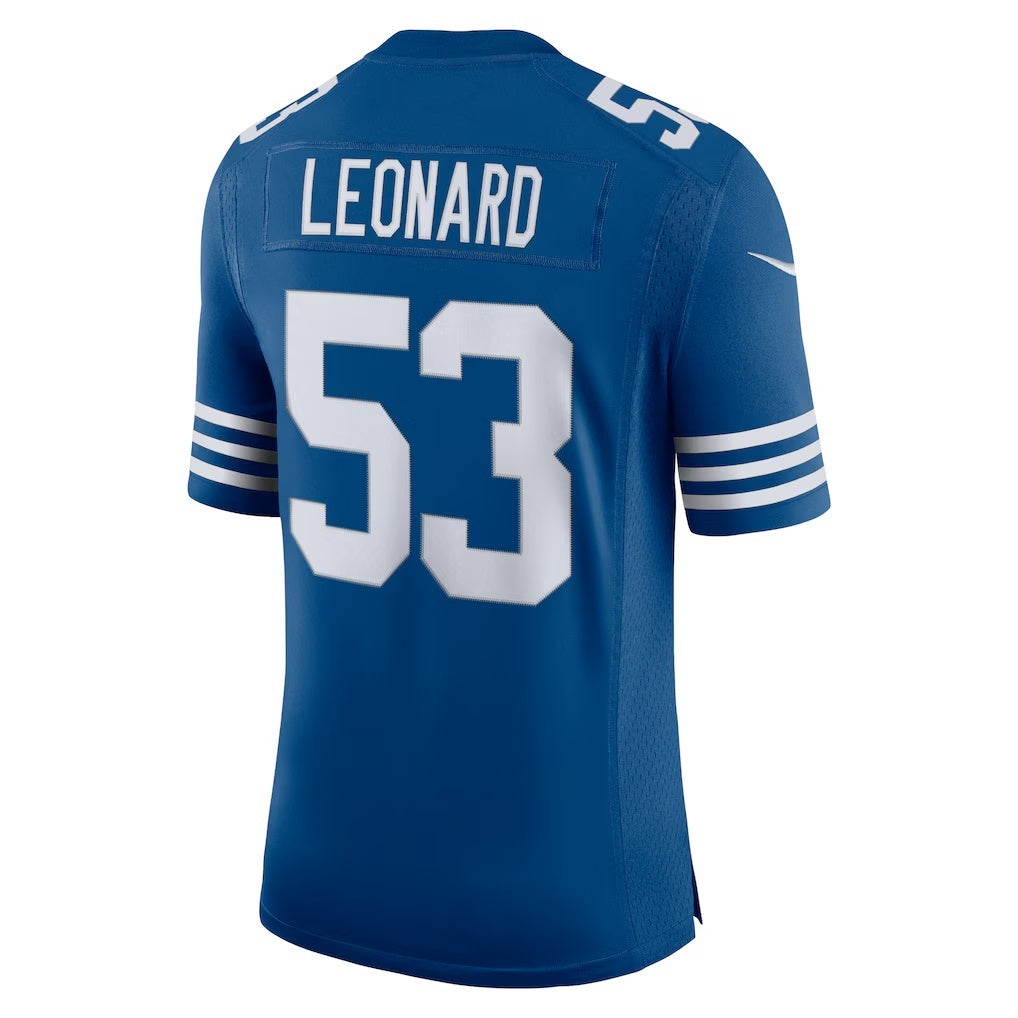 Johmsee IN.Colts #53 Darius Leonard Royal Alternate Vapor Limited Stitched Jerseys