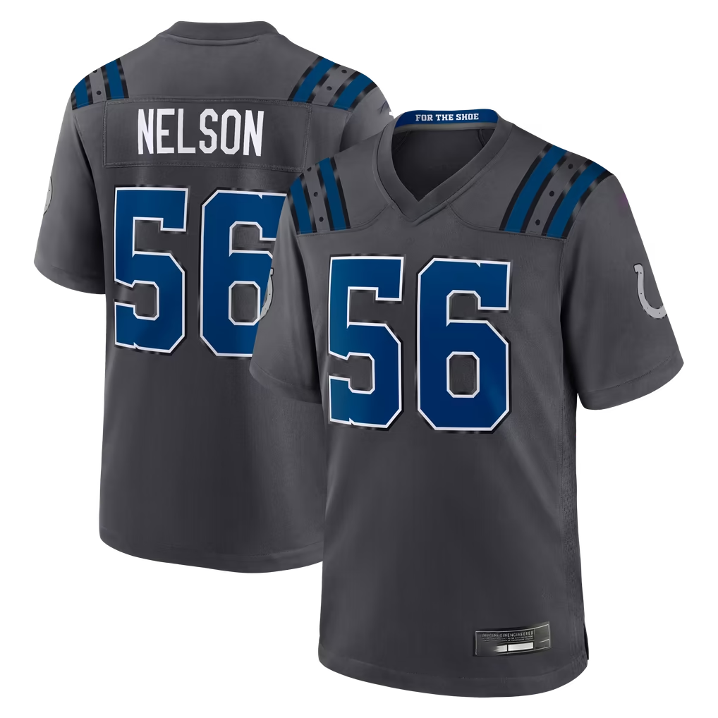 Johmsee IN.Colts #56 Quenton Nelson Anthracite 2026 Rivalries Collection Game Stitched Jerseys