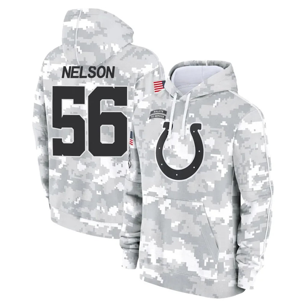 Johmsee IN.Colts #56 Quenton Nelson Player Arctic Camo Salute to Service Hoodies Limited Game Stitched Jerseys