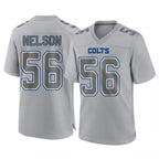 Johmsee IN.Colts #56 Quenton Nelson Player Gray Atmosphere Fashion Home Game Stitched Jerseys