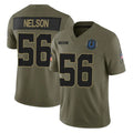 Johmsee IN.Colts #56 Quenton Nelson Player Olive 2025 Salute To Service Limited Game Stitched Jerseys