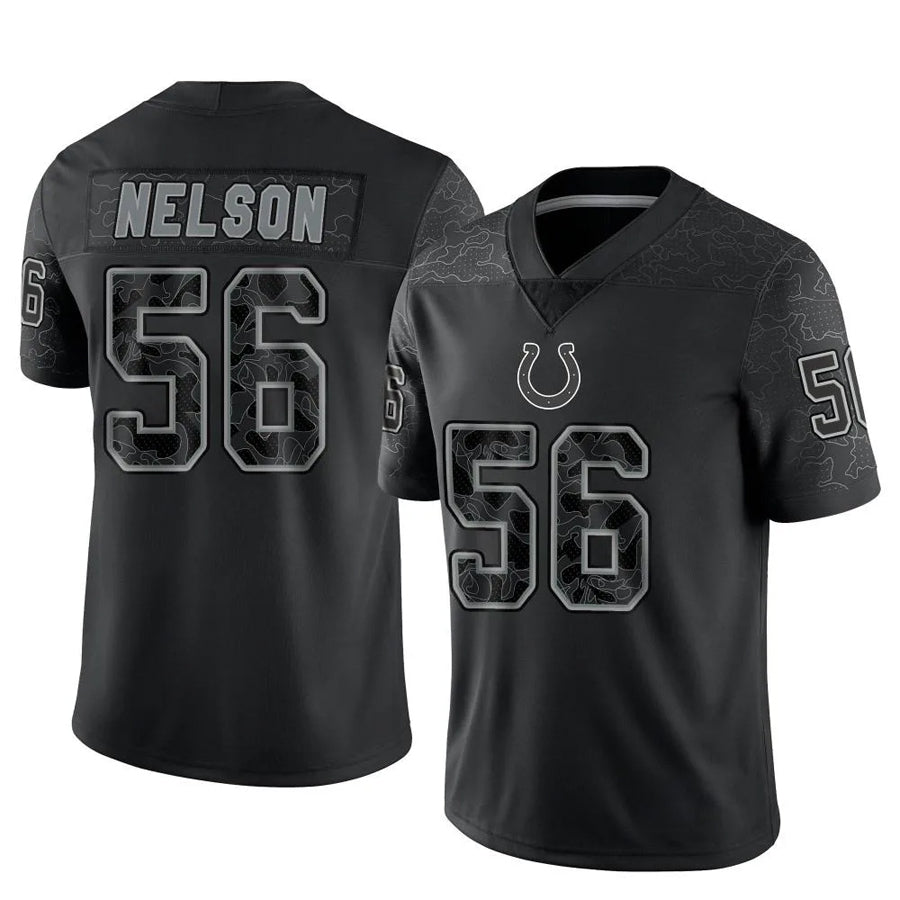 Johmsee IN.Colts #56 Quenton Nelson Player RFLCTV Limited Black Stitched Jerseys