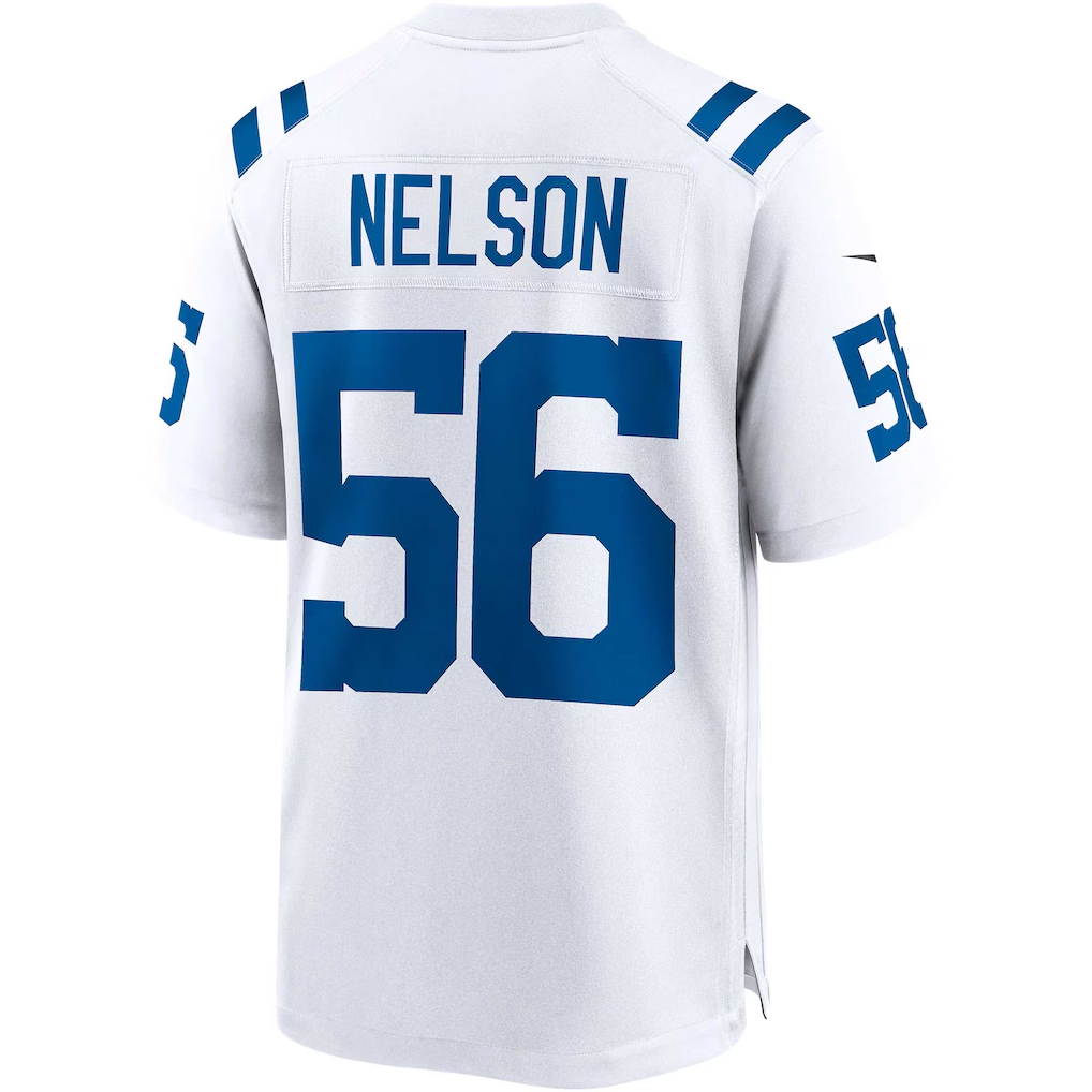 Johmsee IN.Colts #56 Quenton Nelson White Game Player Stitched Jerseys