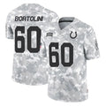 Johmsee IN.Colts #60 Tanor Bortolini Player Arctic Camo Salute To Service Limited Game Stitched Jerseys