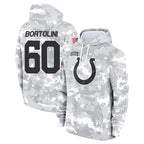 Johmsee IN.Colts #60 Tanor Bortolini Player Arctic Camo Salute to Service Hoodies Limited Game Stitched Jerseys