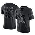 Johmsee IN.Colts #60 Tanor Bortolini Player Black Reflective Limited Game Stitched Jerseys