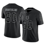 Johmsee IN.Colts #60 Tanor Bortolini Player Black Reflective Limited Game Stitched Jerseys
