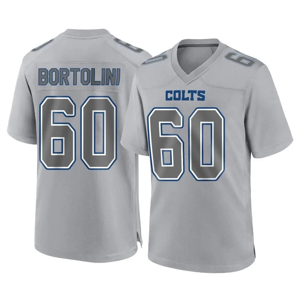 Johmsee IN.Colts #60 Tanor Bortolini Player Gray Atmosphere Fashion Home Game Stitched Jerseys