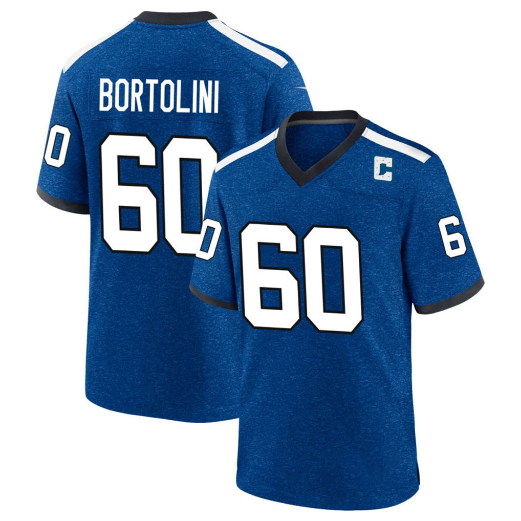 Johmsee IN.Colts #60 Tanor Bortolini Player Royal Alternate Indiana Nights Home Game Stitched Jerseys