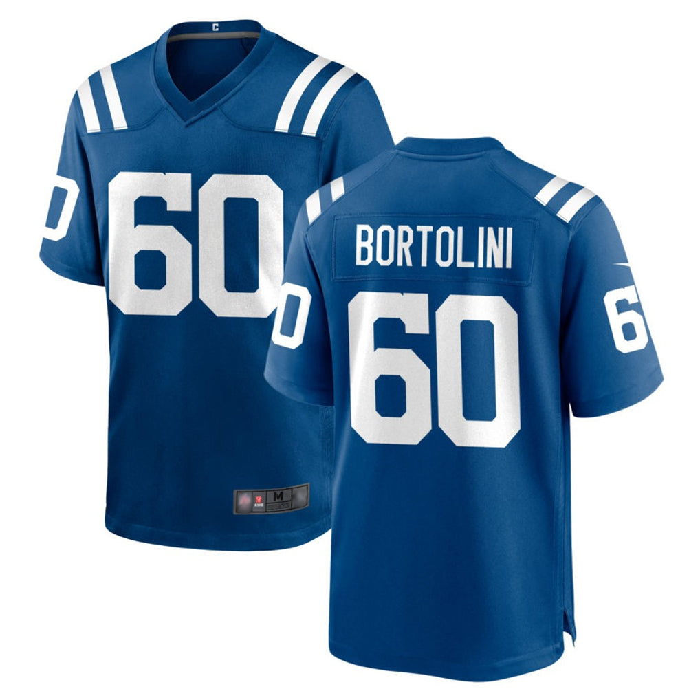 Johmsee IN.Colts #60 Tanor Bortolini Player Royal Home Game Stitched Jerseys
