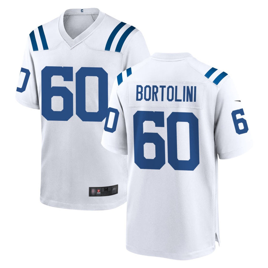Johmsee IN.Colts #60 Tanor Bortolini Player White Home Game Stitched Jerseys