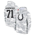 Johmsee IN.Colts #71 Matt Goncalves Player Arctic Camo Salute to Service Hoodies Limited Game Stitched Jerseys