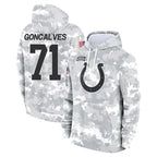 Johmsee IN.Colts #71 Matt Goncalves Player Arctic Camo Salute to Service Hoodies Limited Game Stitched Jerseys