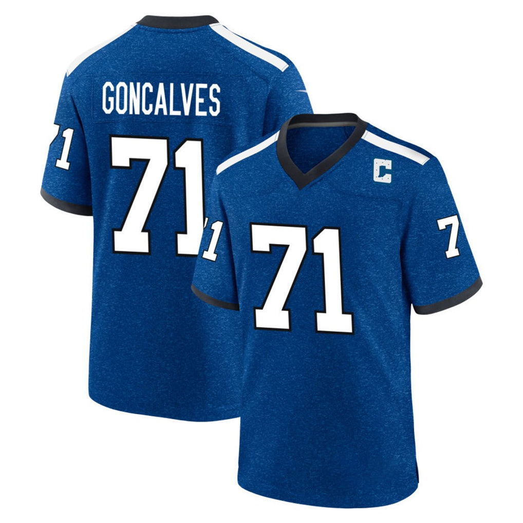 Johmsee IN.Colts #71 Matt Goncalves Player Royal Alternate Indiana Nights Home Game Stitched Jerseys