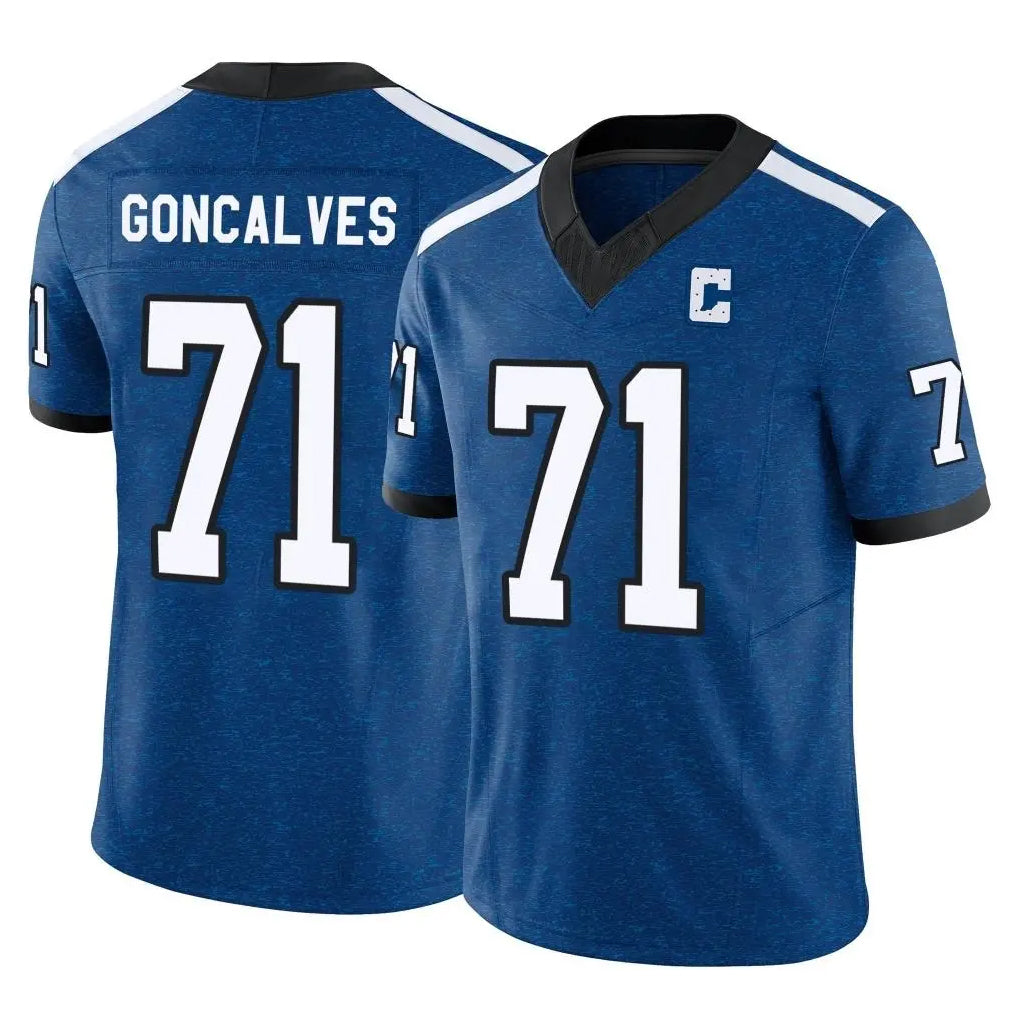 Johmsee IN.Colts #71 Matt Goncalves Player Royal Limited Indiana Nights Alternate Vapor F.U.S.E. Home Game Stitched Jerseys