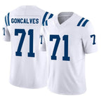Johmsee IN.Colts #71 Matt Goncalves Player White Limited Vapor F.U.S.E. Home Game Stitched Jerseys