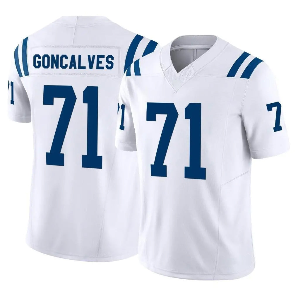 Johmsee IN.Colts #71 Matt Goncalves Player White Limited Vapor F.U.S.E. Home Game Stitched Jerseys