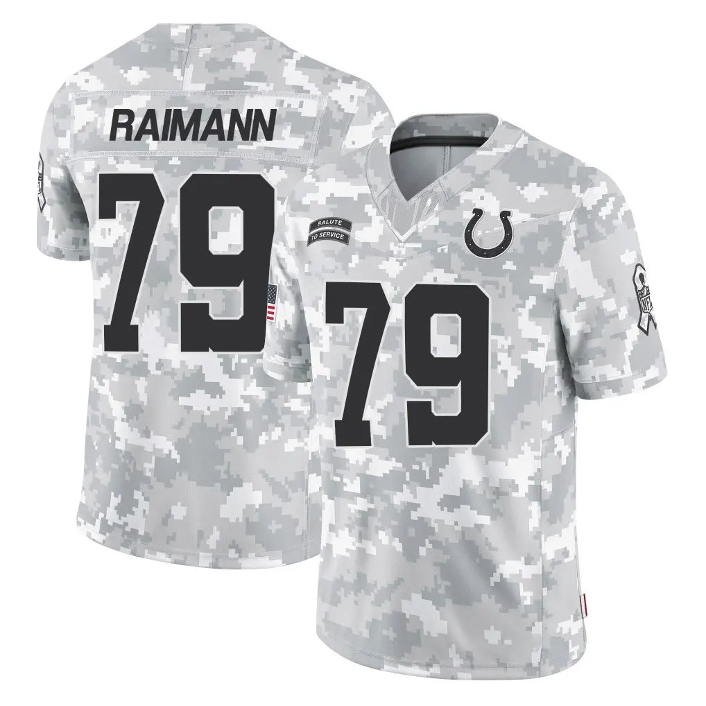 Johmsee IN.Colts #79 Bernhard Raimann Player Arctic Camo Salute To Service Limited Game Stitched Jerseys