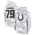 Johmsee IN.Colts #79 Bernhard Raimann Player Arctic Camo Salute to Service Hoodies Limited Game Stitched Jerseys