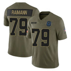 Johmsee IN.Colts #79 Bernhard Raimann Player Olive 2025 Salute To Service Limited Game Stitched Jerseys