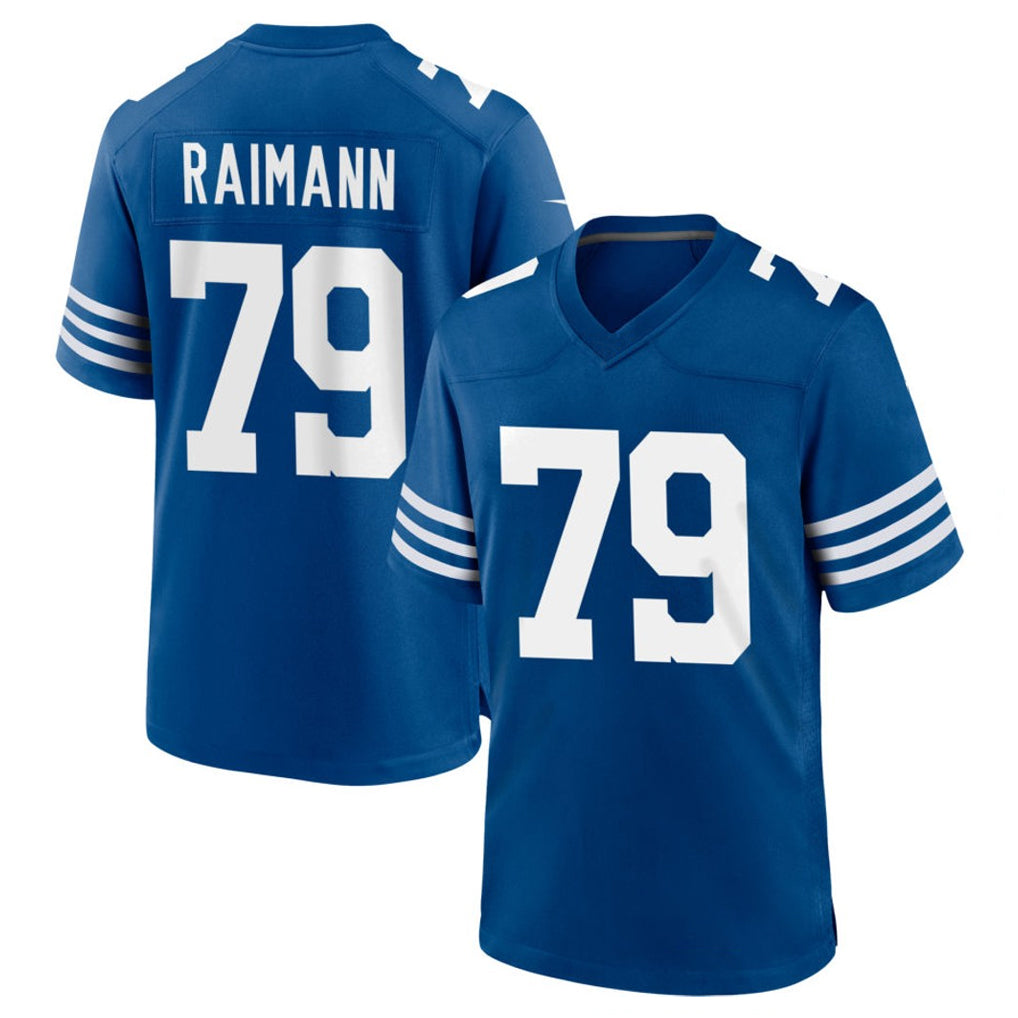 Johmsee IN.Colts #79 Bernhard Raimann Player Royal Limited Home Game Stitched Jerseys