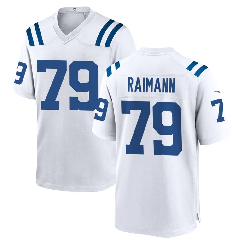 Johmsee IN.Colts #79 Bernhard Raimann Player White Home Game Stitched Jerseys