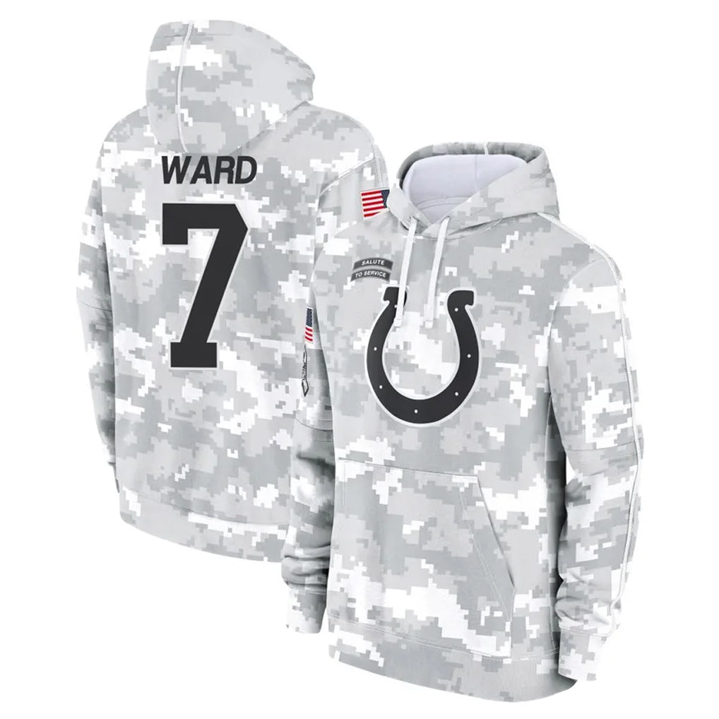 Johmsee IN.Colts #7 Charvarius Ward Sr. Player Arctic Camo Salute to Service Hoodies Limited Game Stitched Jerseys
