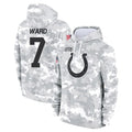 Johmsee IN.Colts #7 Charvarius Ward Sr. Player Arctic Camo Salute to Service Hoodies Limited Game Stitched Jerseys