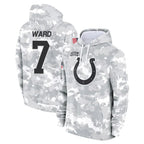 Johmsee IN.Colts #7 Charvarius Ward Sr. Player Arctic Camo Salute to Service Hoodies Limited Game Stitched Jerseys