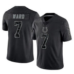Johmsee IN.Colts #7 Charvarius Ward Sr. Player Black Reflective Limited Game Stitched Jerseys