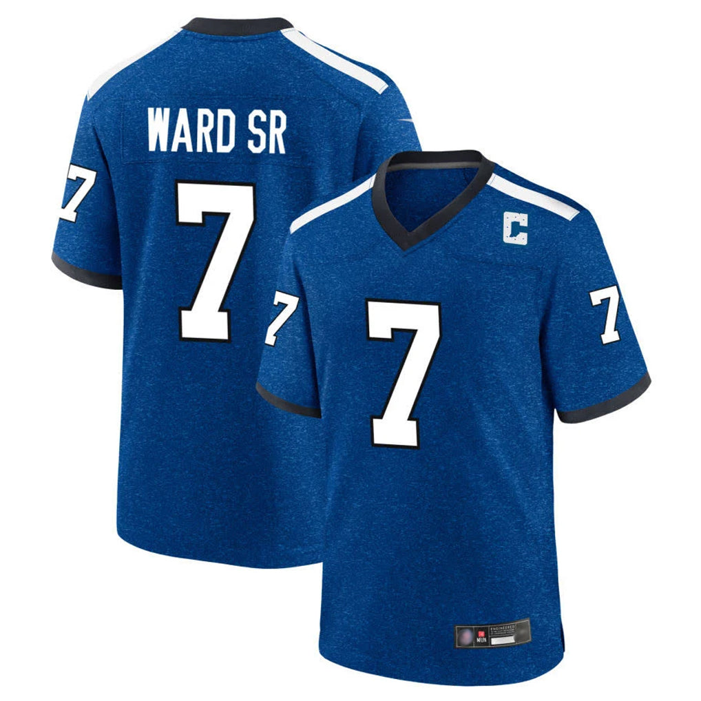 Johmsee IN.Colts #7 Charvarius Ward Sr. Player Royal Alternate Indiana Nights Home Game Stitched Jerseys